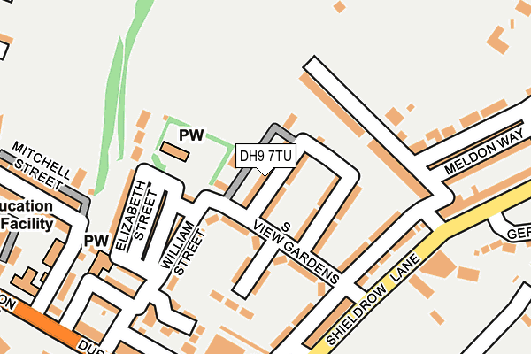 DH9 7TU map - OS OpenMap – Local (Ordnance Survey)