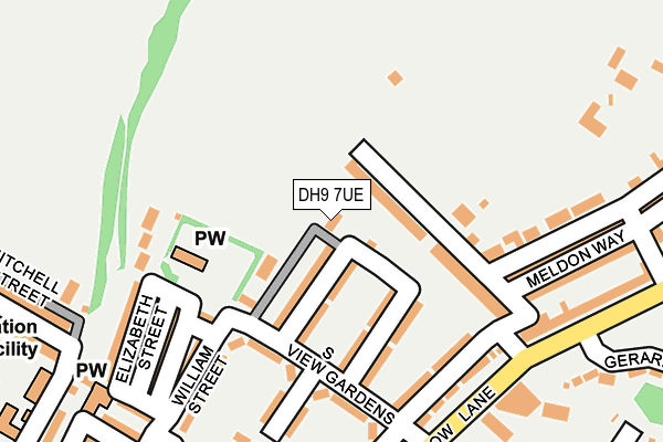 DH9 7UE map - OS OpenMap – Local (Ordnance Survey)