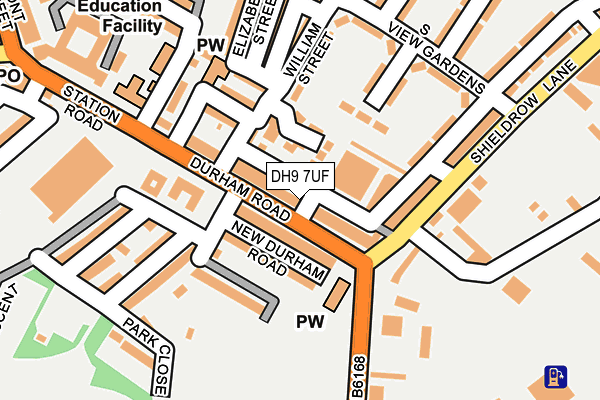 DH9 7UF map - OS OpenMap – Local (Ordnance Survey)