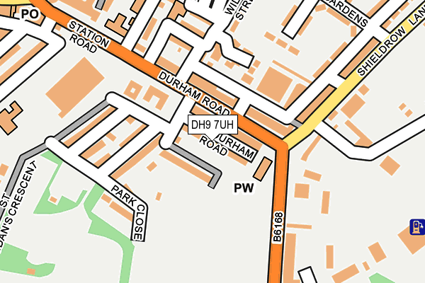 DH9 7UH map - OS OpenMap – Local (Ordnance Survey)