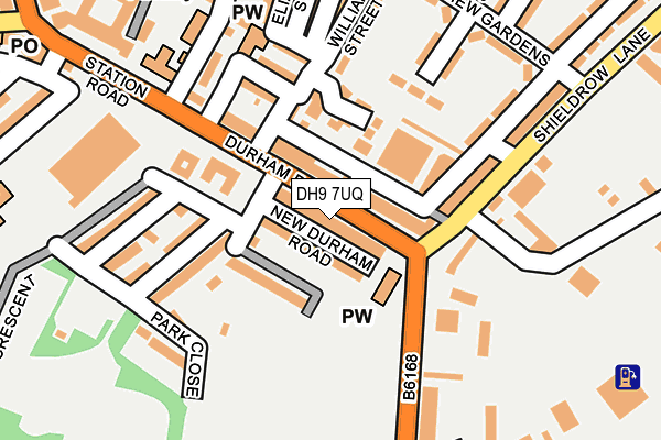 DH9 7UQ map - OS OpenMap – Local (Ordnance Survey)