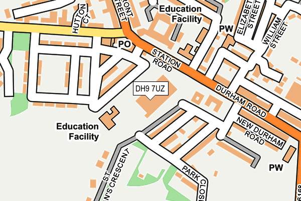 DH9 7UZ map - OS OpenMap – Local (Ordnance Survey)