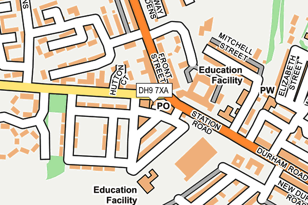 DH9 7XA map - OS OpenMap – Local (Ordnance Survey)