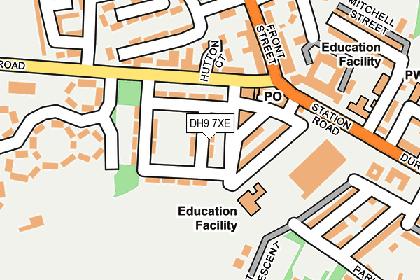 DH9 7XE map - OS OpenMap – Local (Ordnance Survey)