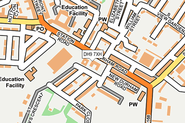 DH9 7XH map - OS OpenMap – Local (Ordnance Survey)