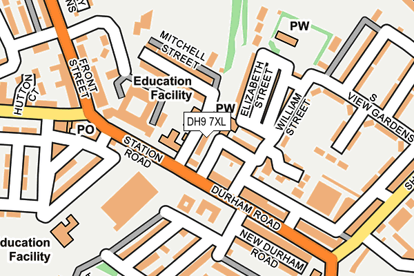 DH9 7XL map - OS OpenMap – Local (Ordnance Survey)
