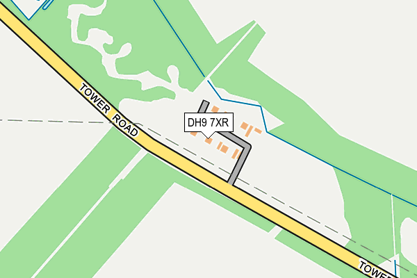 DH9 7XR map - OS OpenMap – Local (Ordnance Survey)