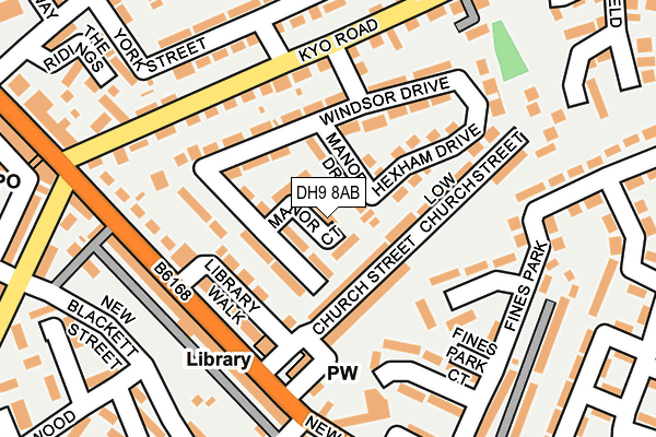 DH9 8AB map - OS OpenMap – Local (Ordnance Survey)
