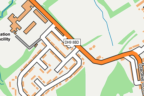 DH9 8BD map - OS OpenMap – Local (Ordnance Survey)
