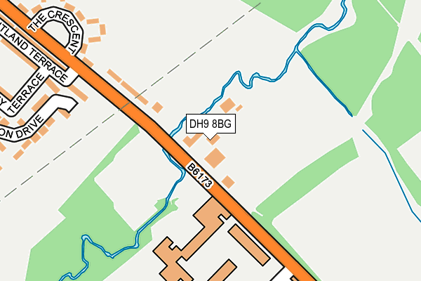 DH9 8BG map - OS OpenMap – Local (Ordnance Survey)