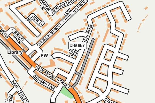 DH9 8BY map - OS OpenMap – Local (Ordnance Survey)