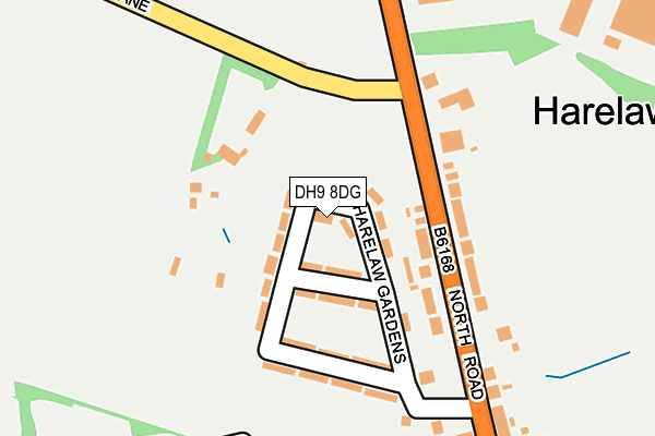 DH9 8DG map - OS OpenMap – Local (Ordnance Survey)