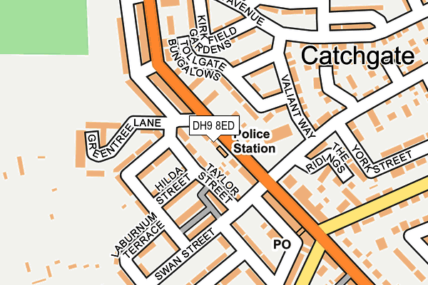 DH9 8ED map - OS OpenMap – Local (Ordnance Survey)