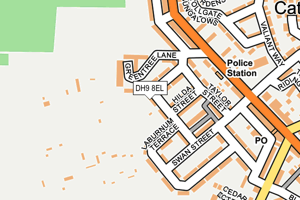 DH9 8EL map - OS OpenMap – Local (Ordnance Survey)