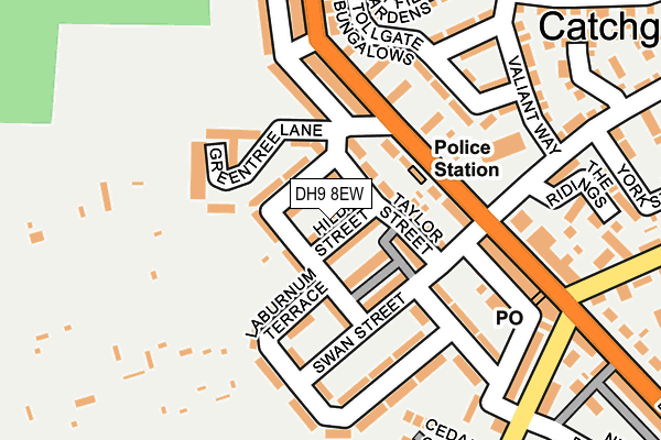 DH9 8EW map - OS OpenMap – Local (Ordnance Survey)