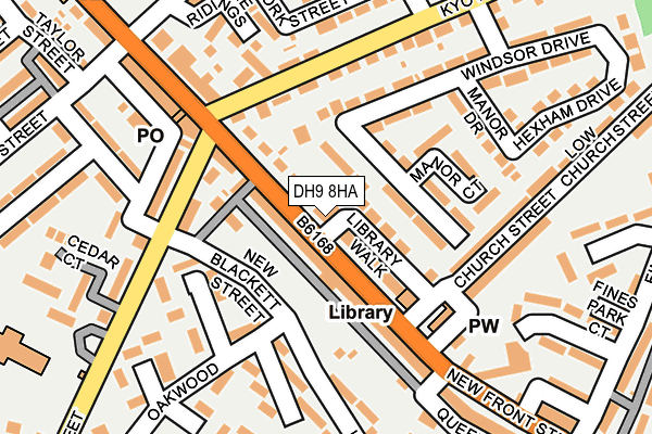 DH9 8HA map - OS OpenMap – Local (Ordnance Survey)