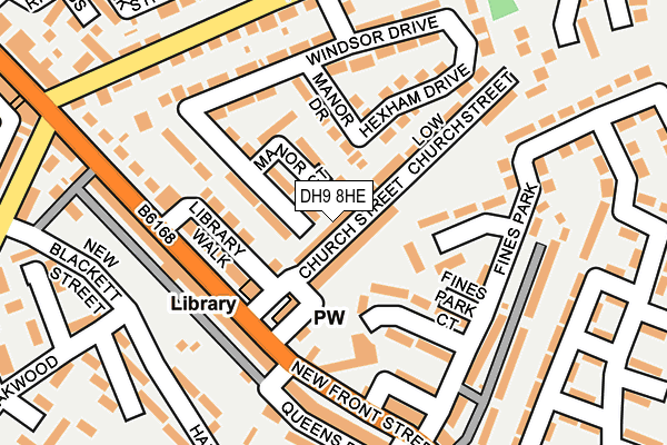 DH9 8HE map - OS OpenMap – Local (Ordnance Survey)