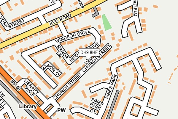 DH9 8HF map - OS OpenMap – Local (Ordnance Survey)