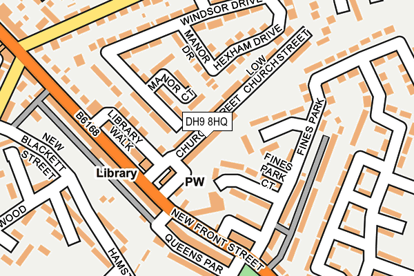 DH9 8HQ map - OS OpenMap – Local (Ordnance Survey)