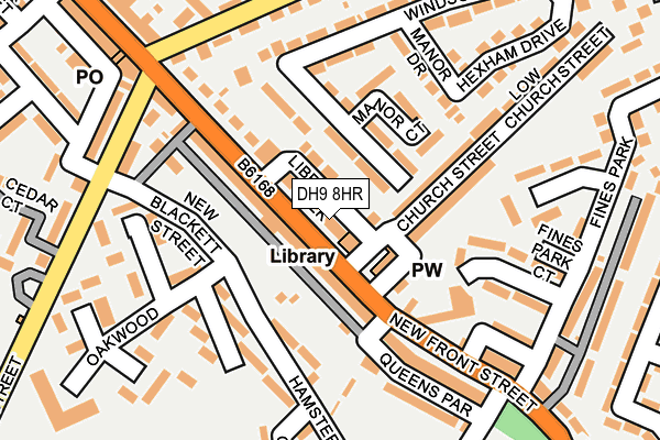 DH9 8HR map - OS OpenMap – Local (Ordnance Survey)
