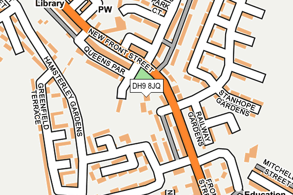 DH9 8JQ map - OS OpenMap – Local (Ordnance Survey)