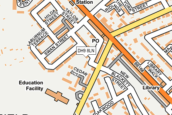 DH9 8LN map - OS OpenMap – Local (Ordnance Survey)