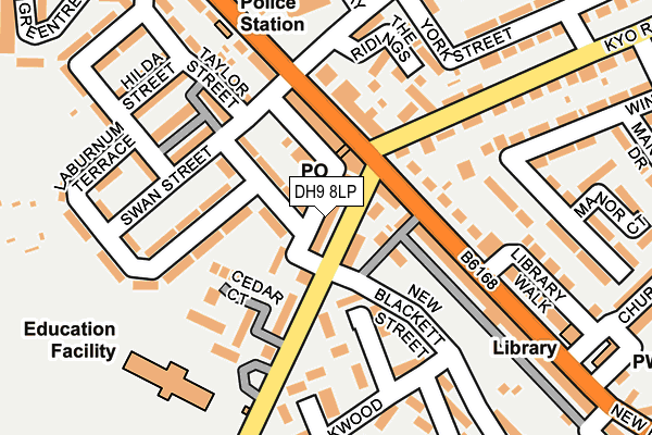 DH9 8LP map - OS OpenMap – Local (Ordnance Survey)
