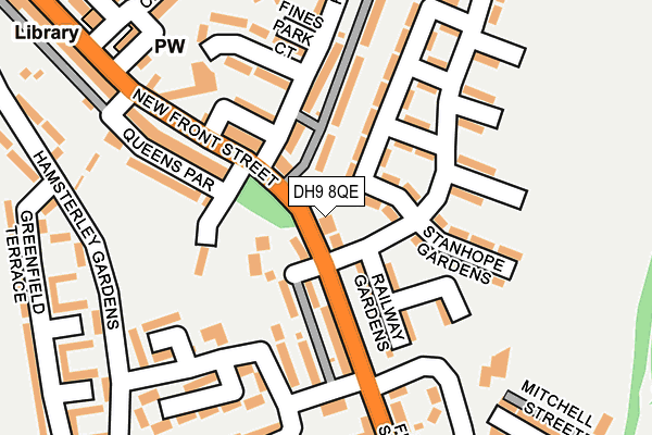 DH9 8QE map - OS OpenMap – Local (Ordnance Survey)