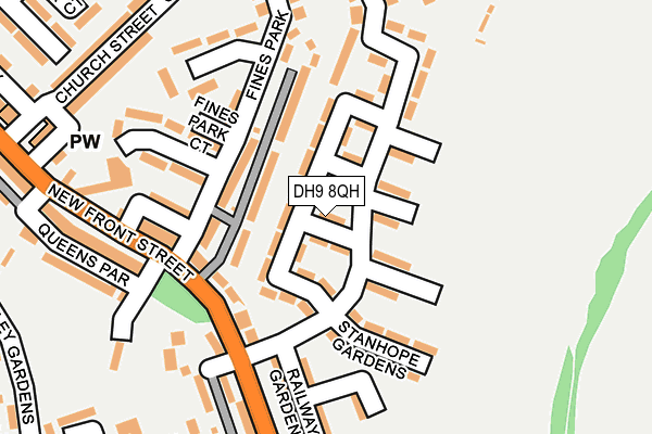 DH9 8QH map - OS OpenMap – Local (Ordnance Survey)