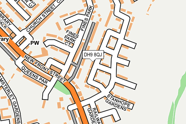 DH9 8QJ map - OS OpenMap – Local (Ordnance Survey)