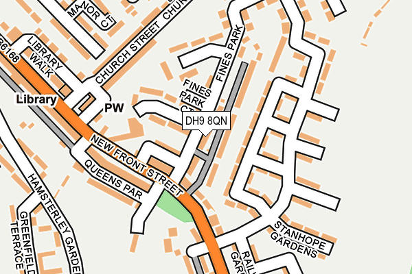 DH9 8QN map - OS OpenMap – Local (Ordnance Survey)
