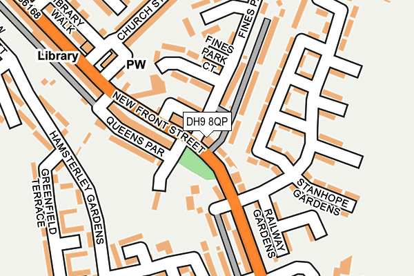 DH9 8QP map - OS OpenMap – Local (Ordnance Survey)