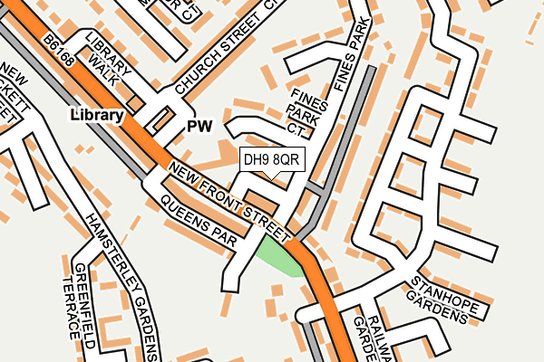 DH9 8QR map - OS OpenMap – Local (Ordnance Survey)