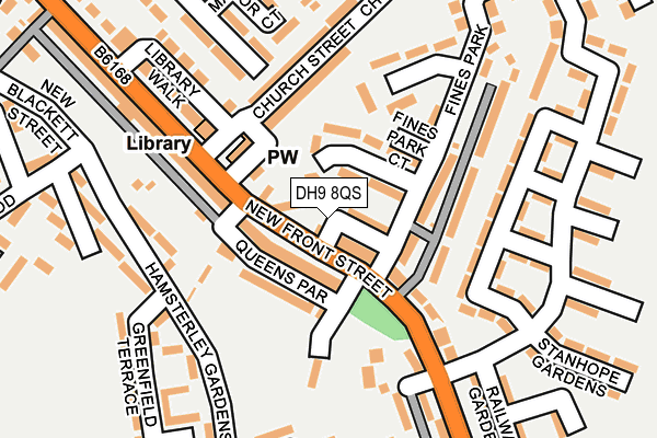 DH9 8QS map - OS OpenMap – Local (Ordnance Survey)