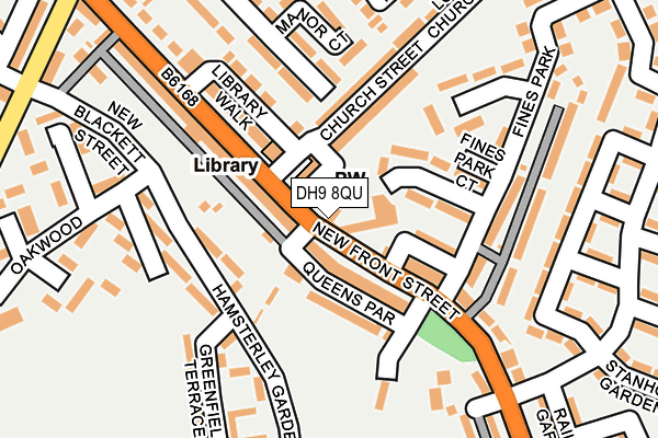 DH9 8QU map - OS OpenMap – Local (Ordnance Survey)