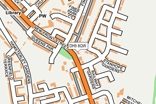 DH9 8QW map - OS OpenMap – Local (Ordnance Survey)