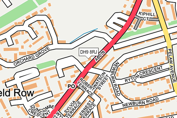 DH9 8RJ map - OS OpenMap – Local (Ordnance Survey)