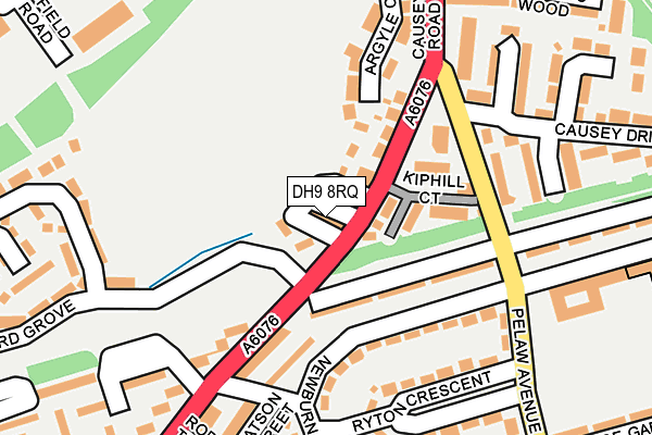 DH9 8RQ map - OS OpenMap – Local (Ordnance Survey)