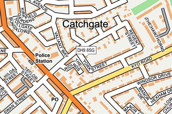 DH9 8SG map - OS OpenMap – Local (Ordnance Survey)