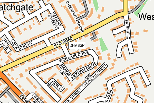 DH9 8SP map - OS OpenMap – Local (Ordnance Survey)