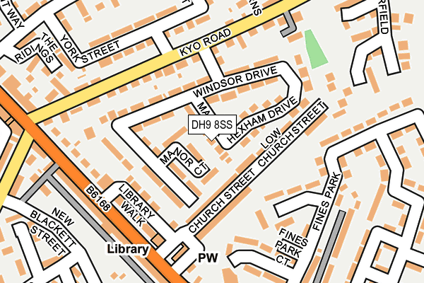 DH9 8SS map - OS OpenMap – Local (Ordnance Survey)