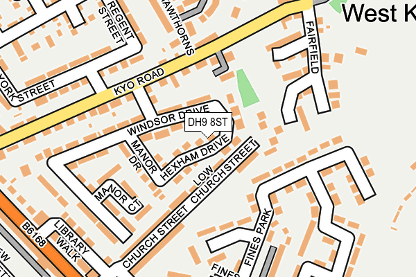 DH9 8ST map - OS OpenMap – Local (Ordnance Survey)
