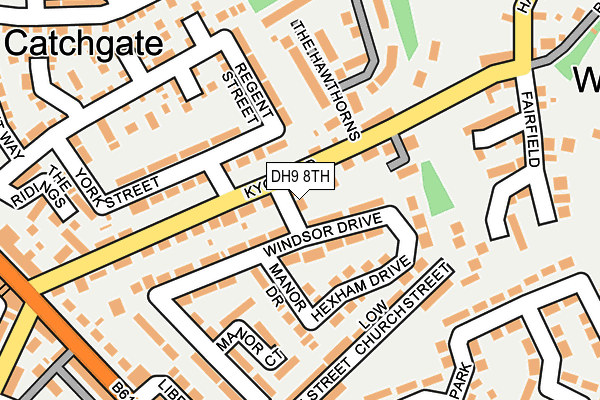 DH9 8TH map - OS OpenMap – Local (Ordnance Survey)