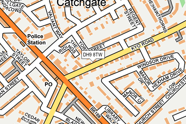 DH9 8TW map - OS OpenMap – Local (Ordnance Survey)