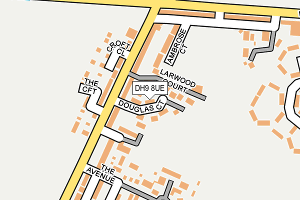 DH9 8UE map - OS OpenMap – Local (Ordnance Survey)