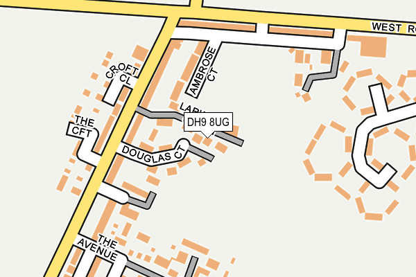 DH9 8UG map - OS OpenMap – Local (Ordnance Survey)
