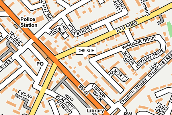 DH9 8UH map - OS OpenMap – Local (Ordnance Survey)