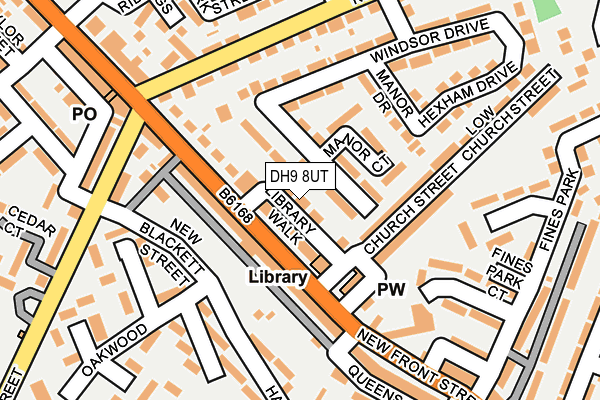 DH9 8UT map - OS OpenMap – Local (Ordnance Survey)