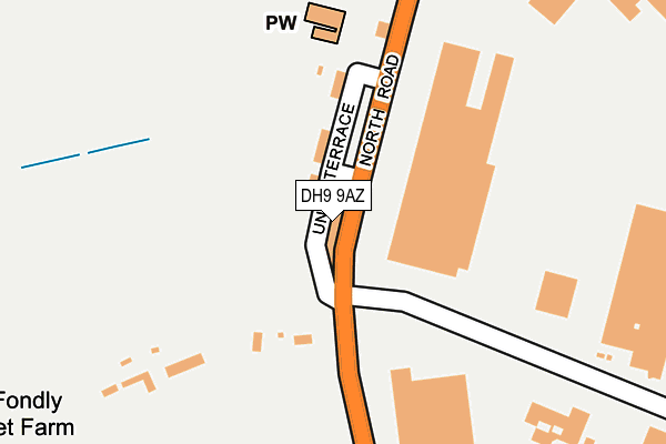 DH9 9AZ map - OS OpenMap – Local (Ordnance Survey)