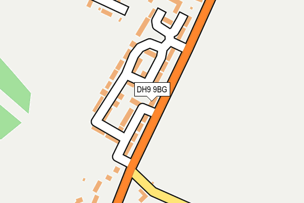 DH9 9BG map - OS OpenMap – Local (Ordnance Survey)